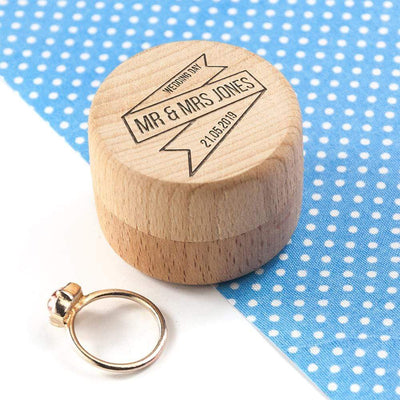 Treat Personalised Couple's Wedding Ring Box