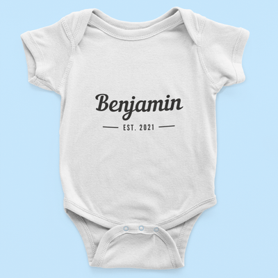 The Little Personal Shop Babygrows Personalised Est.