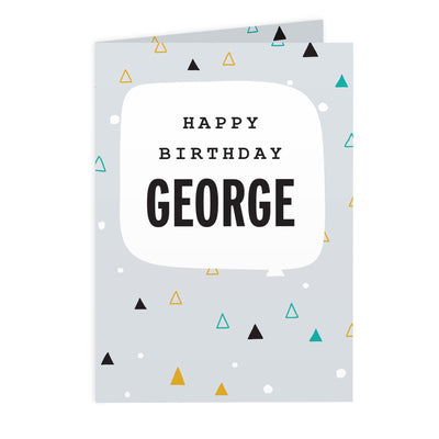 Personalised Memento Greetings Cards Personalised Geo Birthday Card