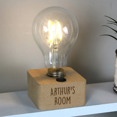 Personalised Memento LED Lights, Candles & Decorations Personalised Free Text LED Bulb Table Lamp