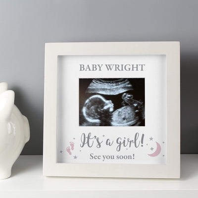 Personalised Memento Photo Frames, Albums and Guestbooks Personalised 'It's A Girl' Baby Scan Frame