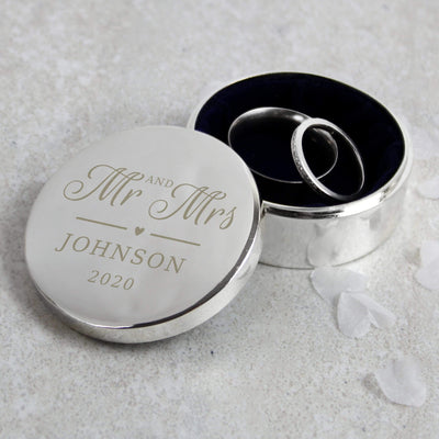 Personalised Memento Keepsakes Personalised Mr & Mrs Ring Box