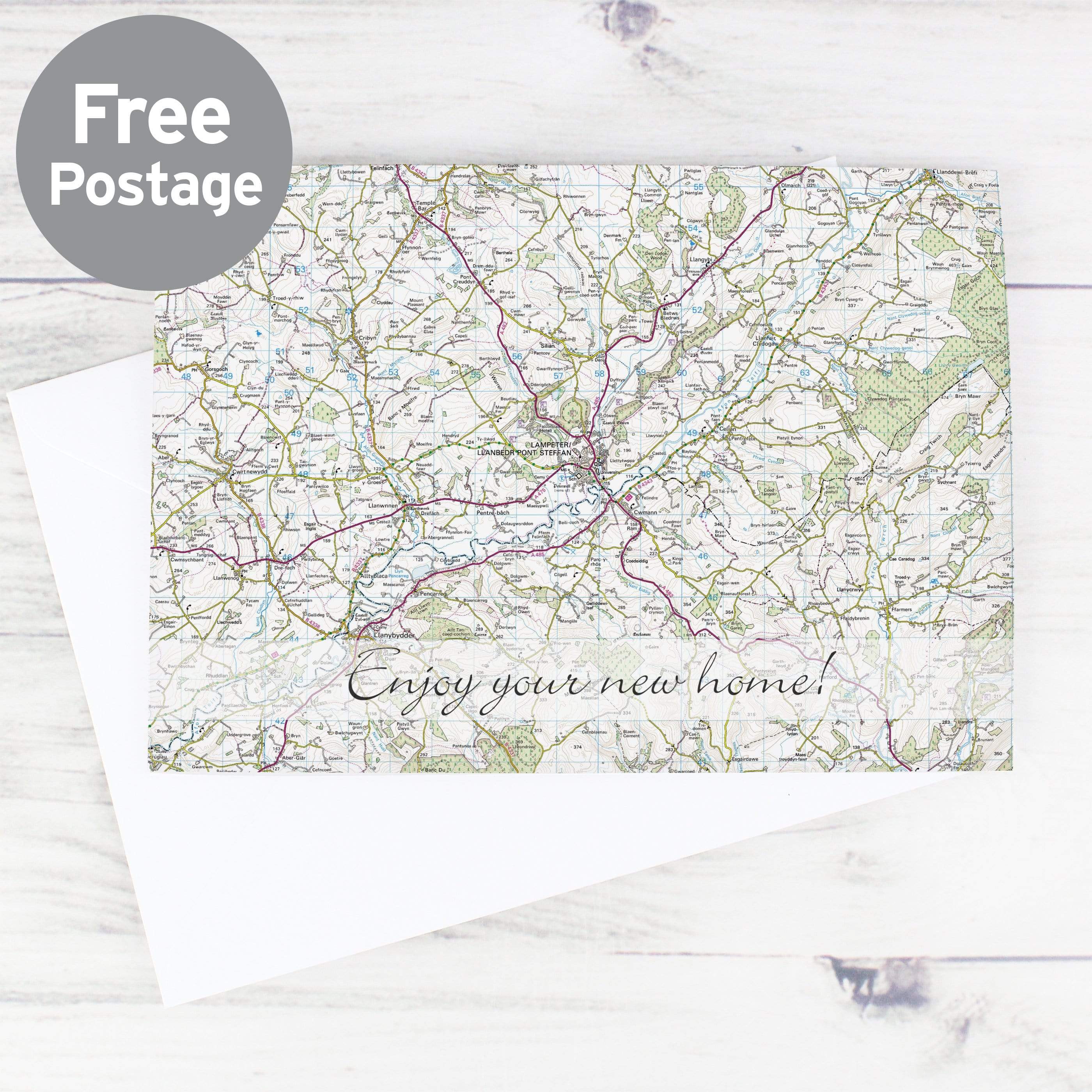 Personalised Present Day Map Card Delivered | The Personal Shop