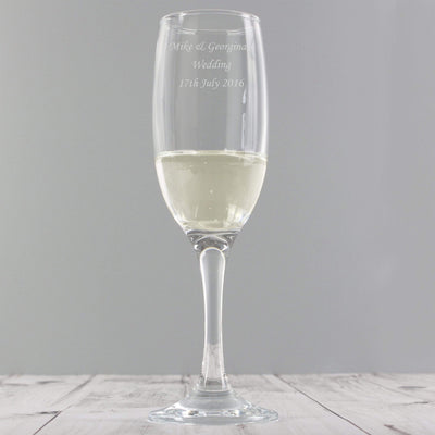 Personalised Memento Glasses & Barware Personalised Traditional Toast Flute