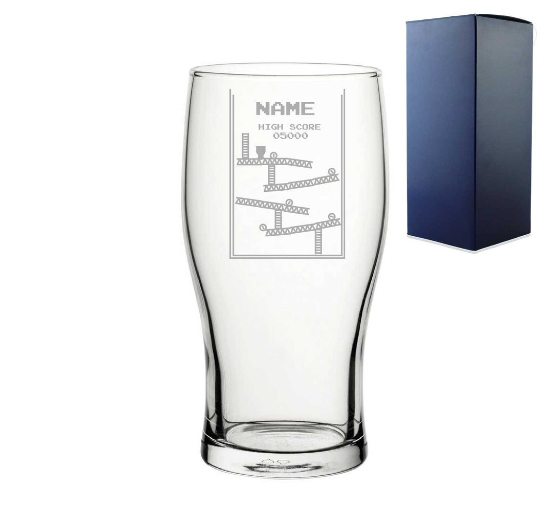 Personalised Retro Arcade Game Pint Glass