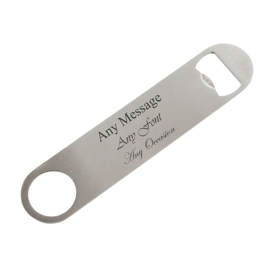 Personalised Stainless Steel Bar Blade Bottle Opener