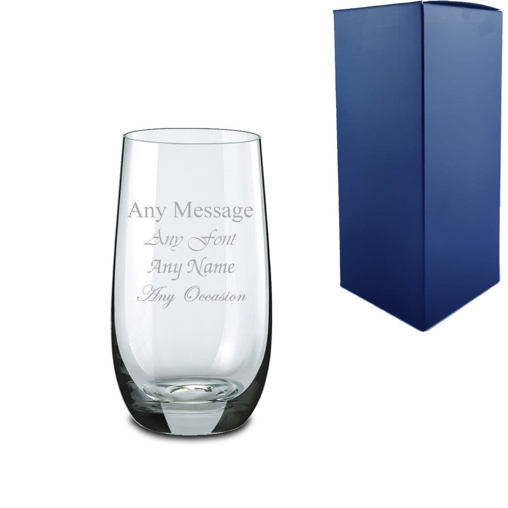 Personalised Roma Crystalite Highball Glass 350ml Gift Boxed