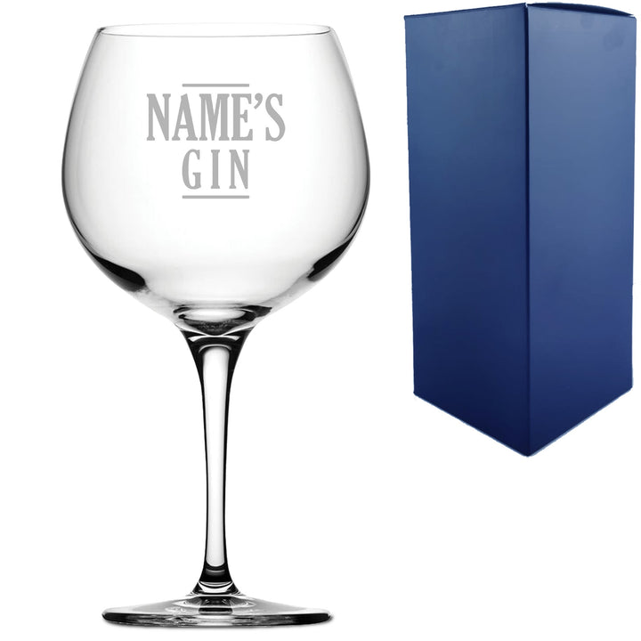 Personalised Primeur Gin Balloon Glass with Name