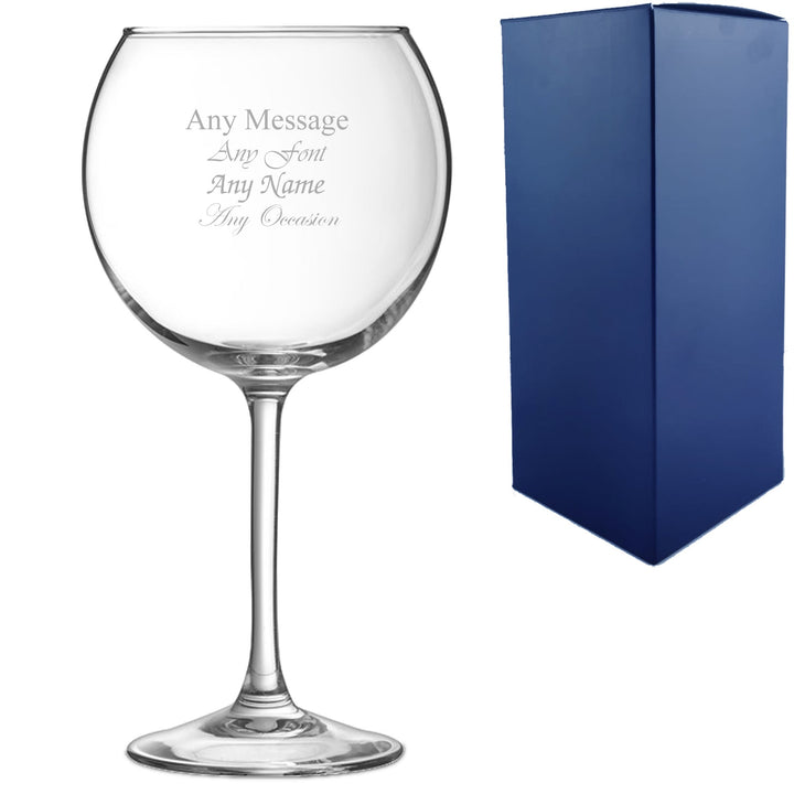 Personalised Gin Balloon Glass with Message