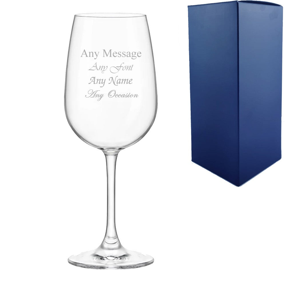 Personalised Nadia Wine Glass 545ml with Gift Box