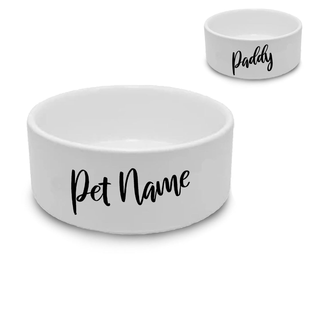 Personalised Slanted Name Dog Bowl