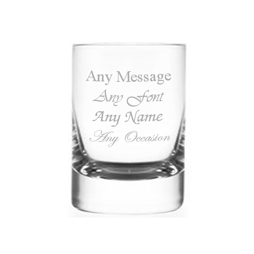 Personalised Engraved 50ml Round Shot Glass