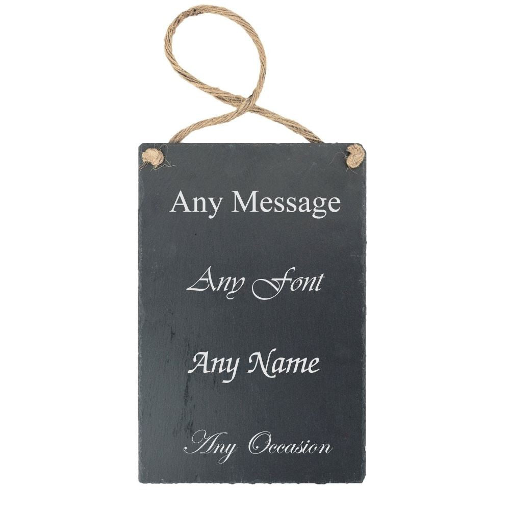 Personalised Hanging Slate Notice &amp; Menu Board