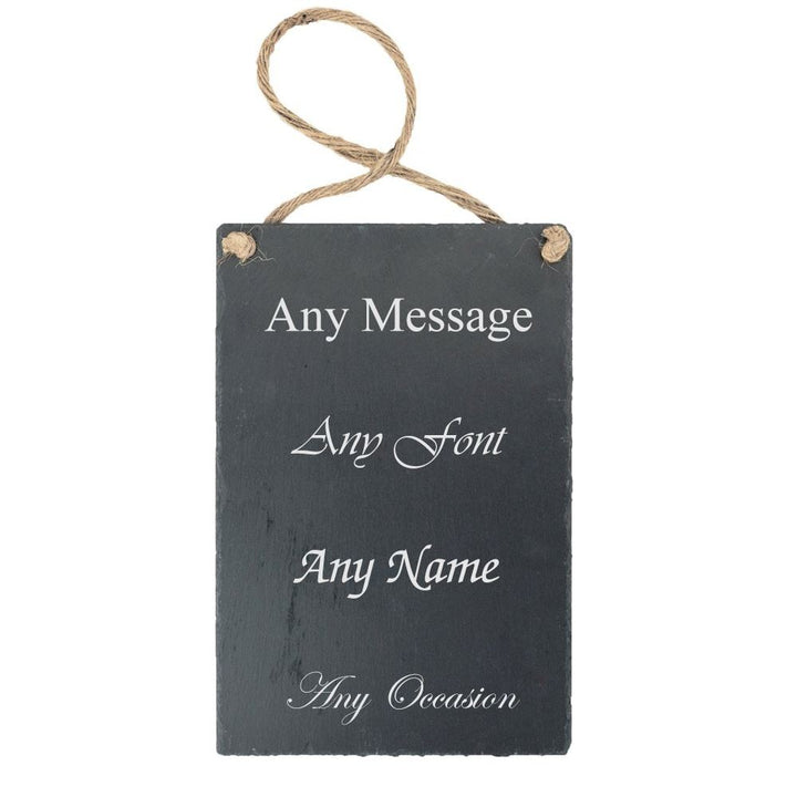 Personalised Hanging Slate Notice &amp; Menu Board