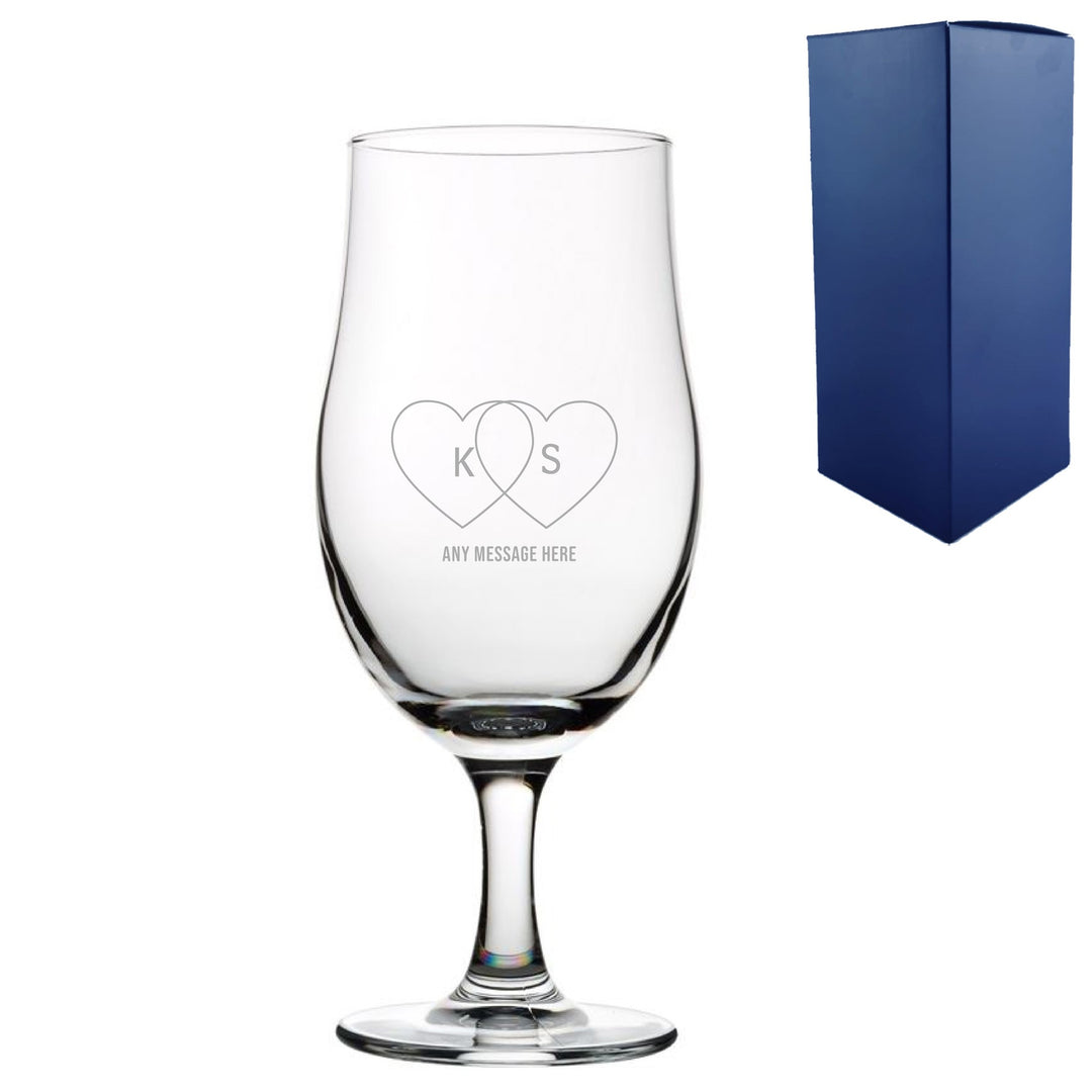 Personalised Valentine’s Draft Stemmed Beer Glass