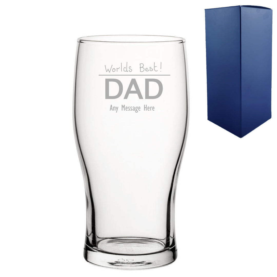 Personalised Father’s Day Pint Glass in Gift Box