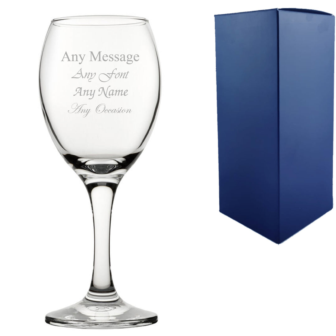 Personalised 325ml Wine Glass with Message