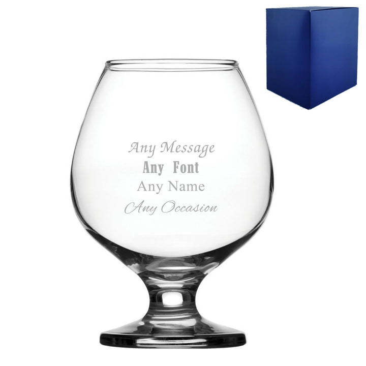 Personalised Bistro Brandy Glass in Gift Box