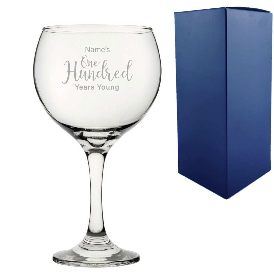 Personalised 100th Birthday Cubata Gin Glass
