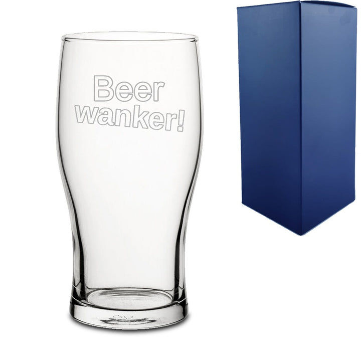 Personalised Engraved Funny Pint Glass with Drink