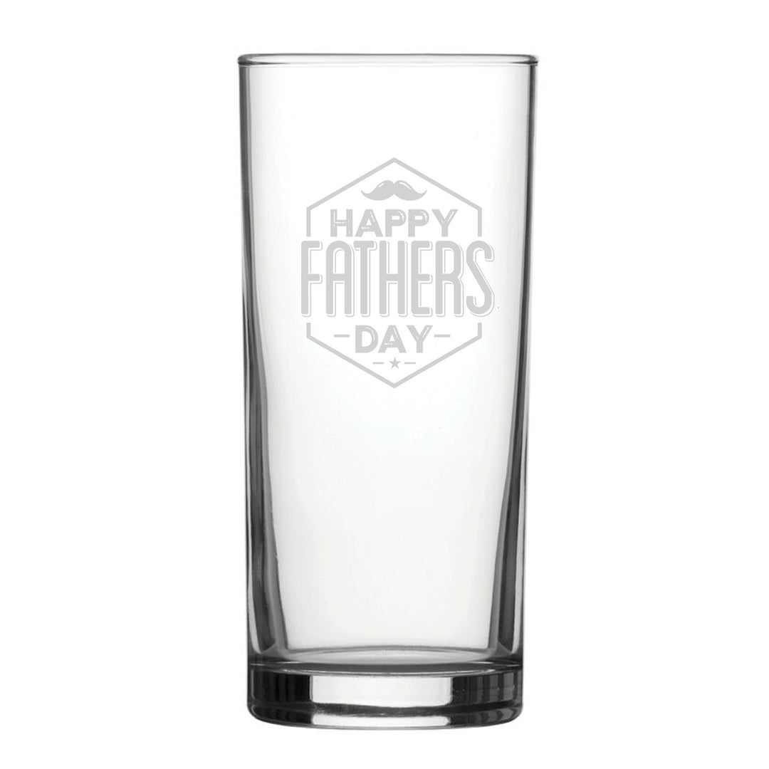 Engraved Hiball Glass - Happy Father’s Day Moustache