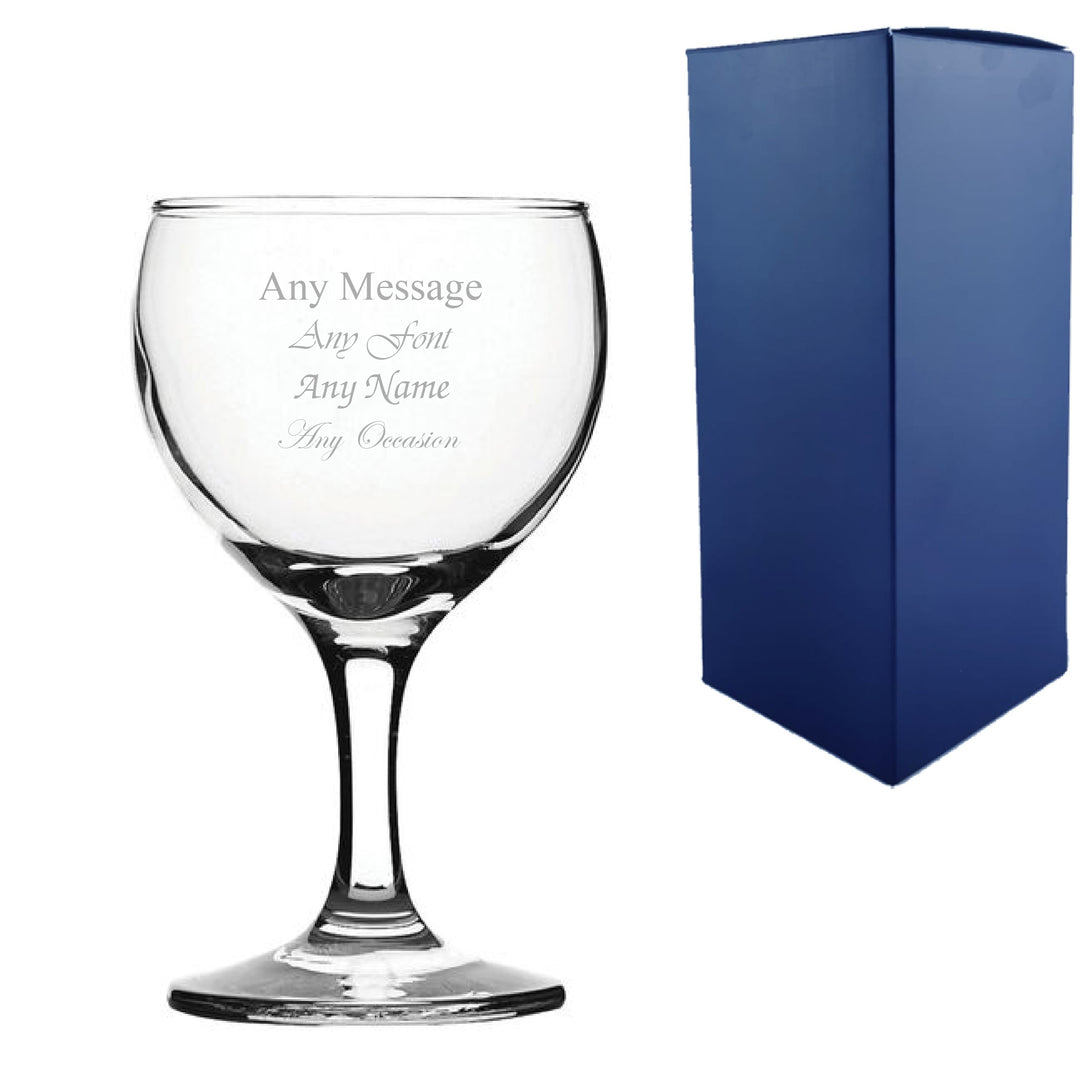 Personalised Paris Modern Wine Glass 196ml with Message