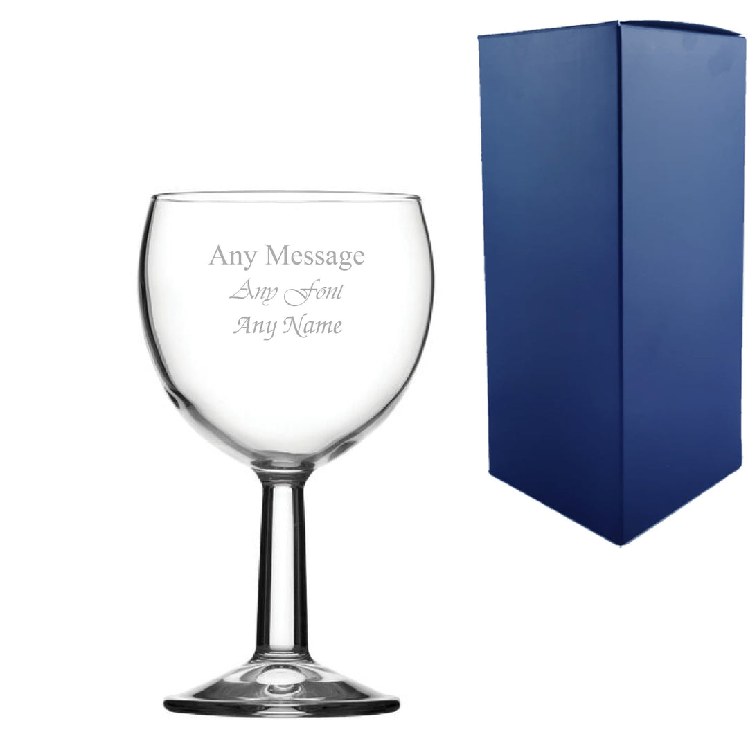 Personalised Engraved Banquet Goblet Wine Glass 197ml