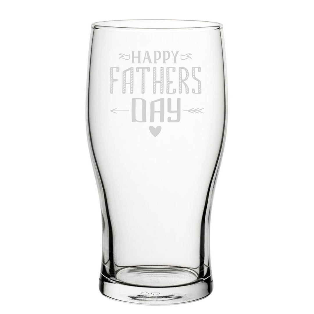 Engraved Tulip Pint Glass - Happy Father&
