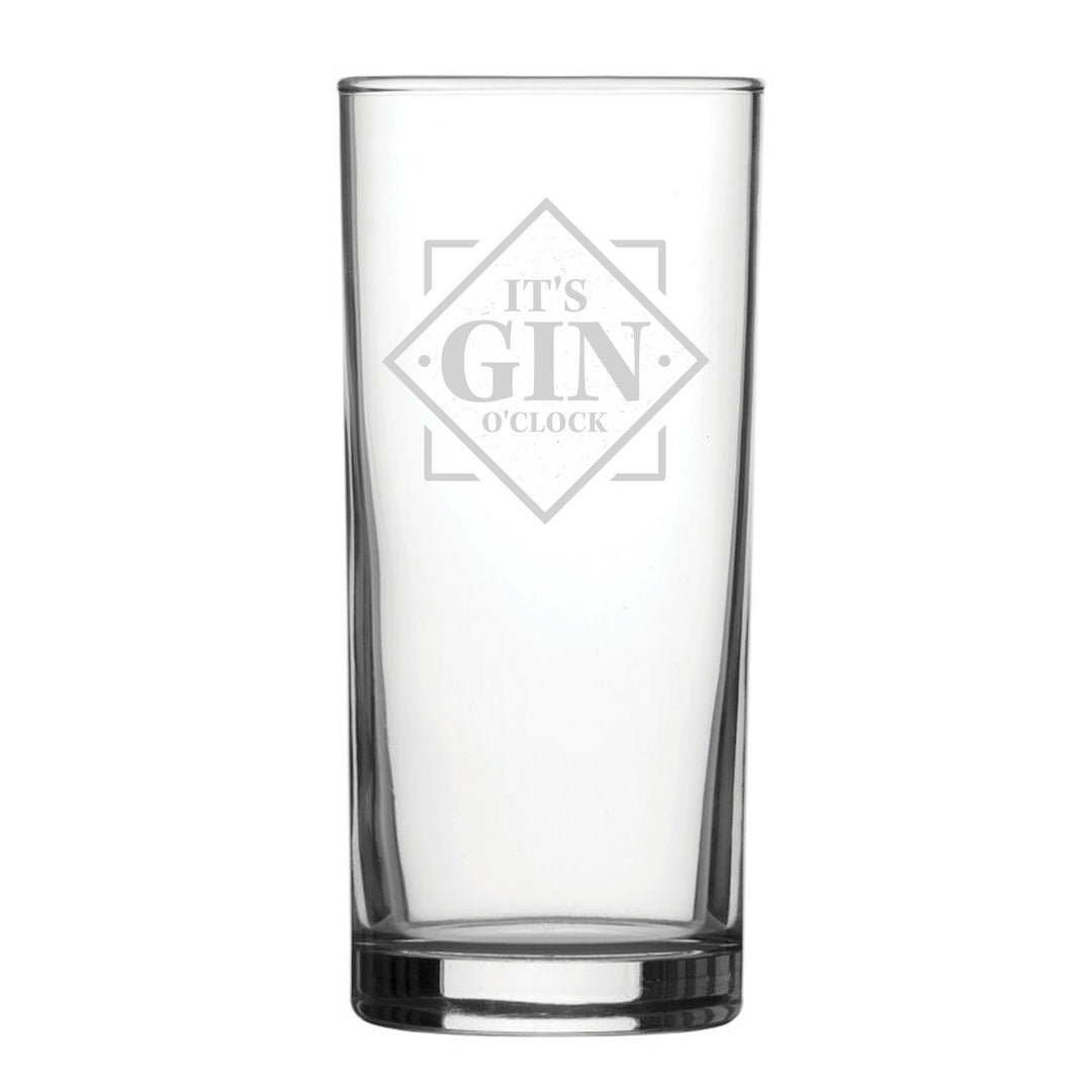 Engraved HiBall Glass – It’s Gin O’Clock
