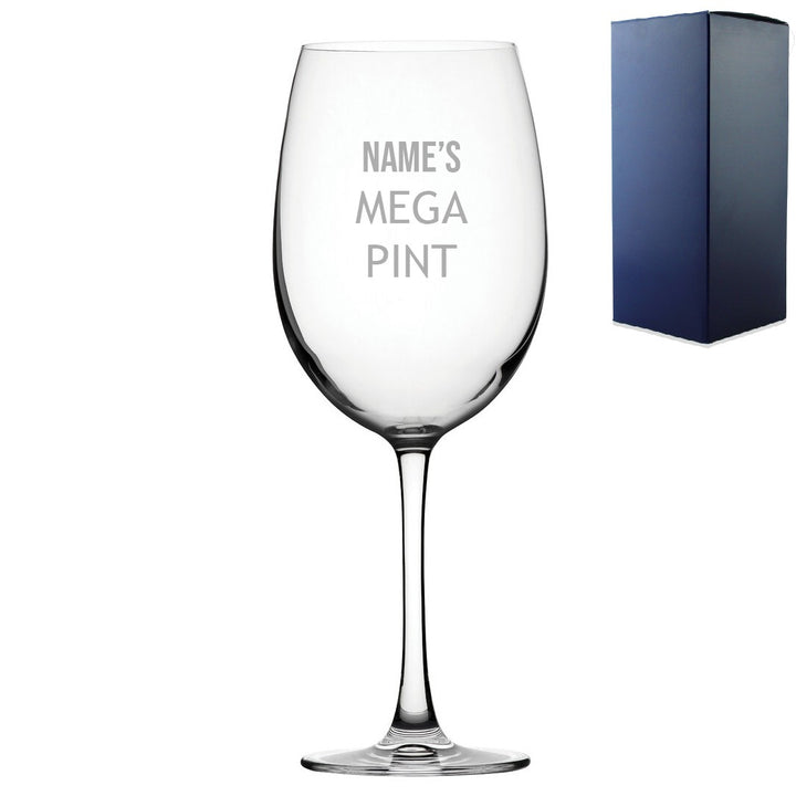 Personalised Engraved Mega Pint Glass