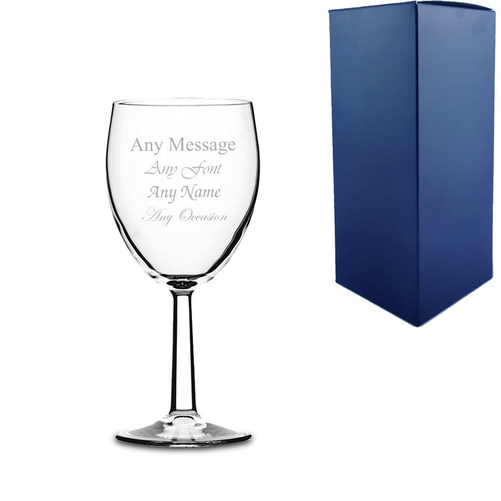Personalised 11oz Saxon Wine Glass