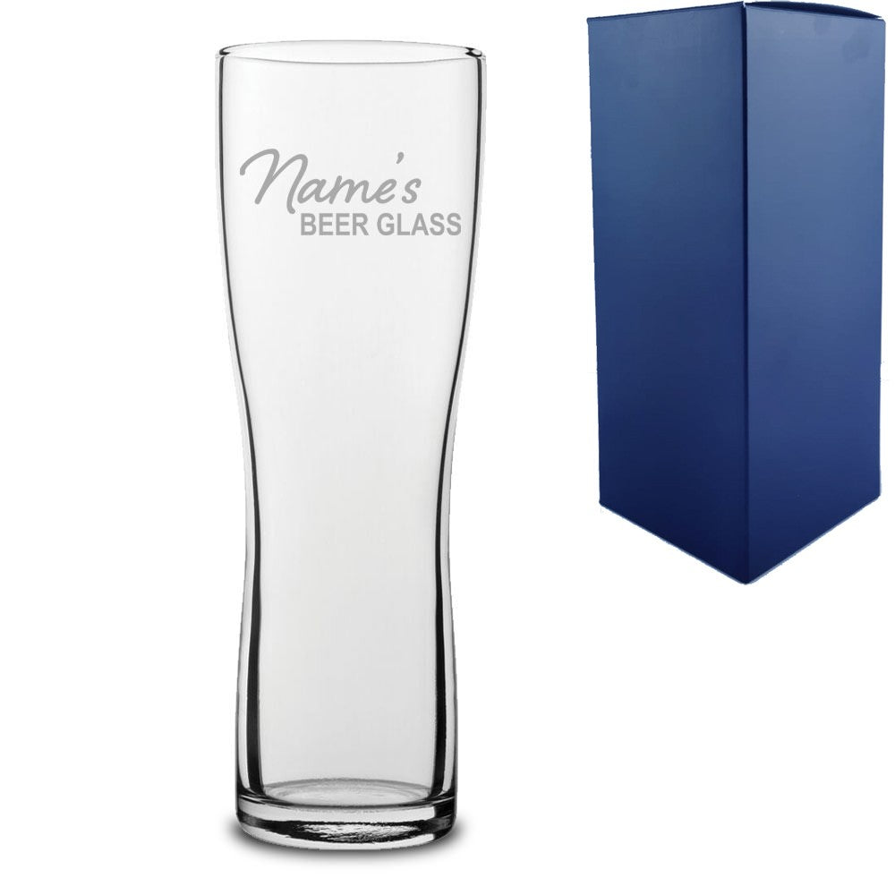 Engraved Aspen Pint Glass - Beer Glass Name Design