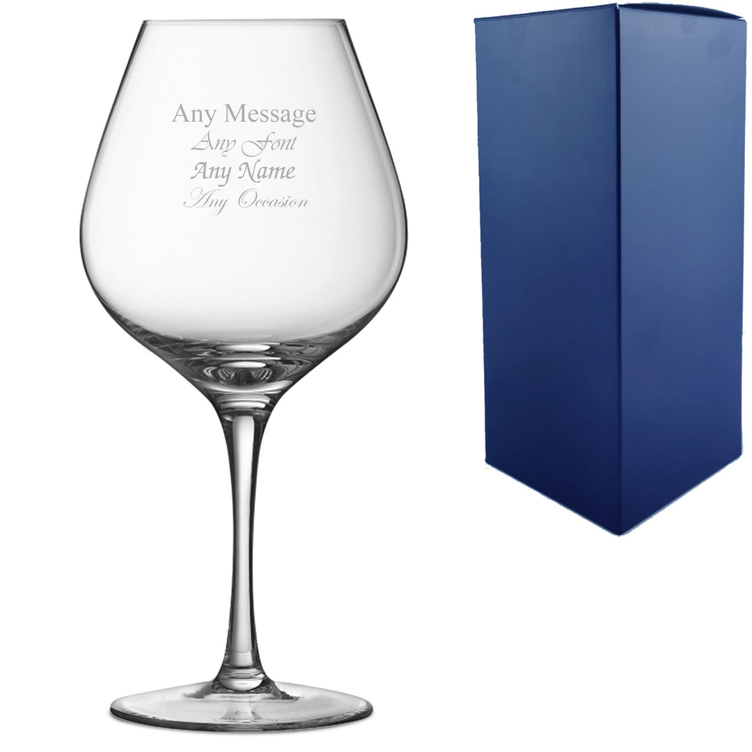 Personalised Large Cabernet Abondant Wine Glass
