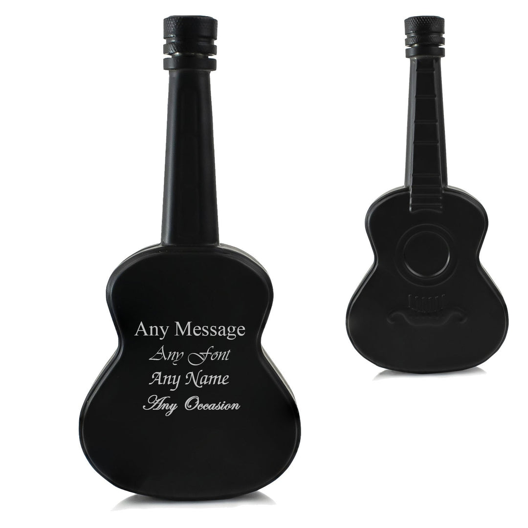 Personalised Black Guitar Hip Flask 5oz
