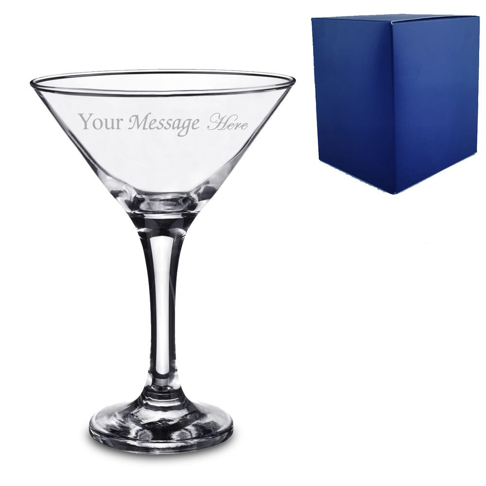Personalised Petite Martini Glass with Message