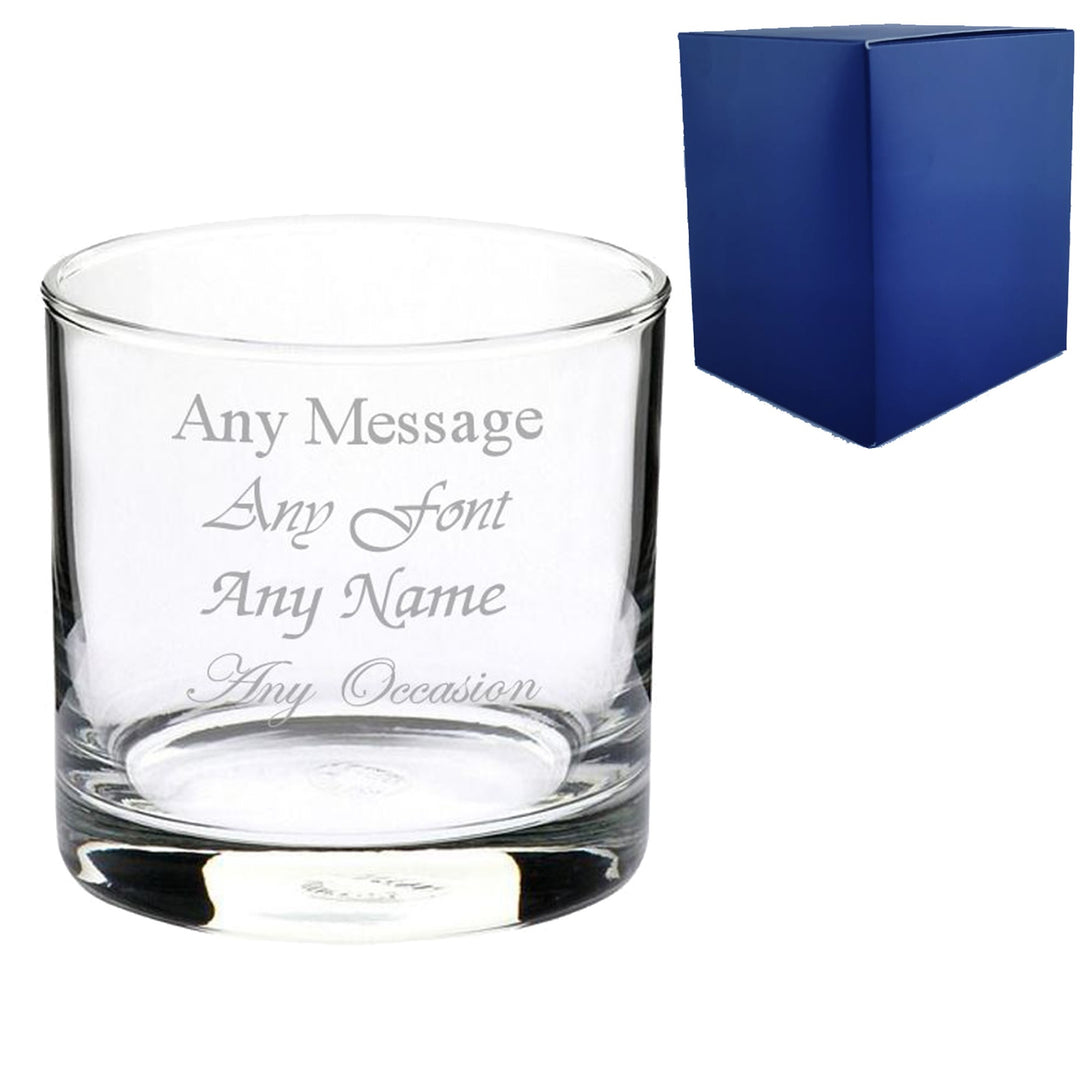 Personalised 290ml Old Fashioned Whisky Tumbler in Gift Box