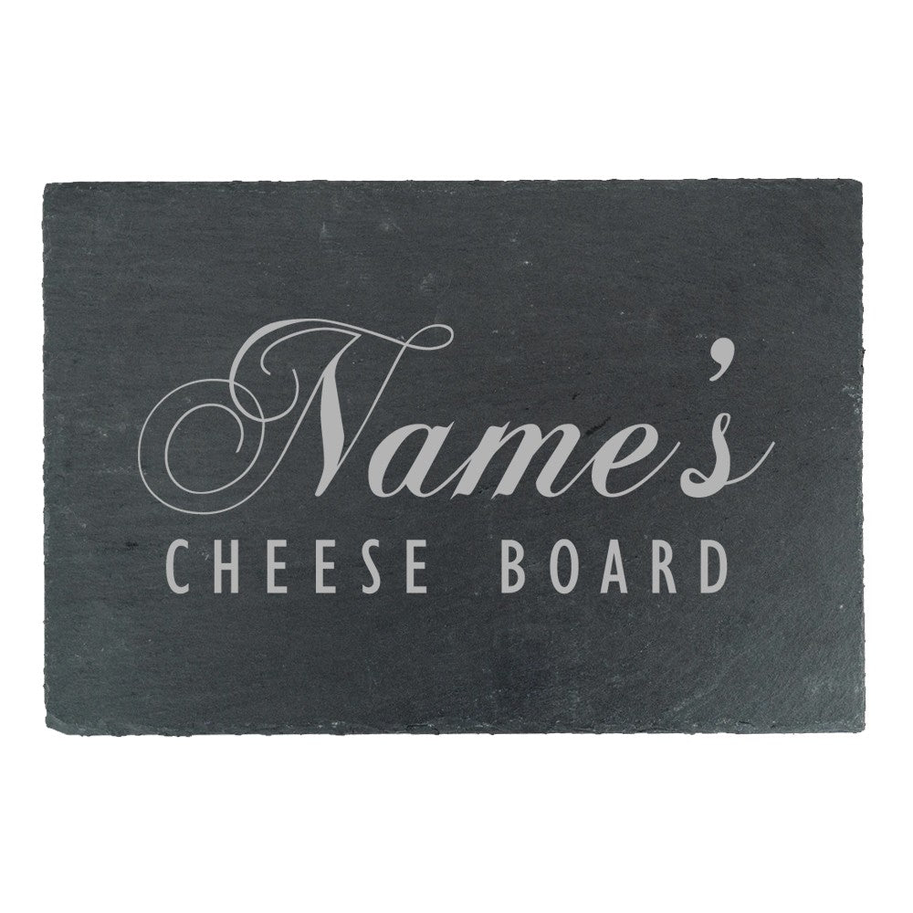 Personalised Engraved Slate Cheeseboard with Name
