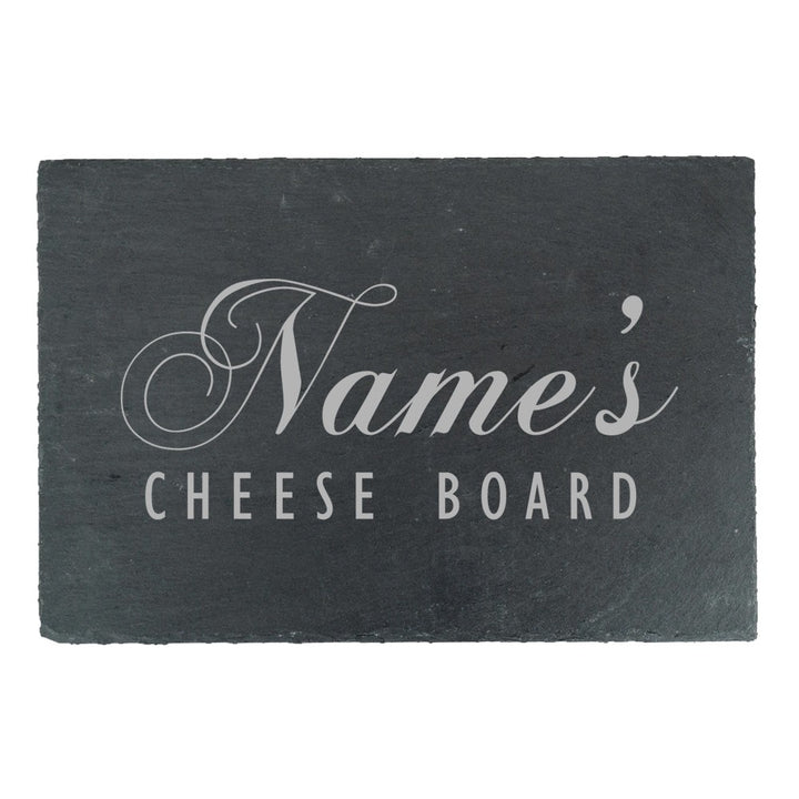 Personalised Engraved Slate Cheeseboard with Name