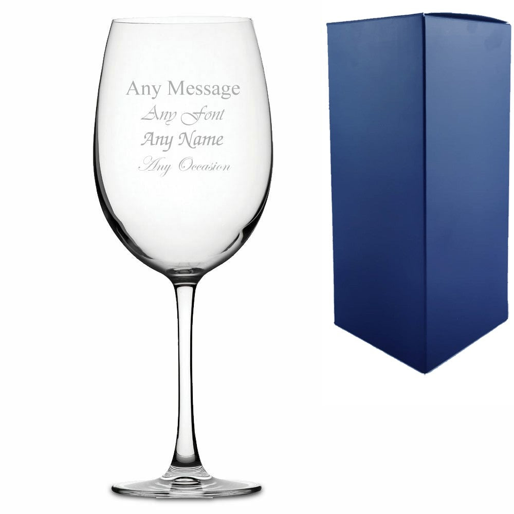 Personalised Giant Wine Glass (Holds a Bottle)