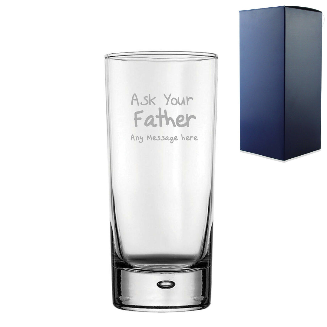 Personalised 13oz Hiball Glass in Gift Box