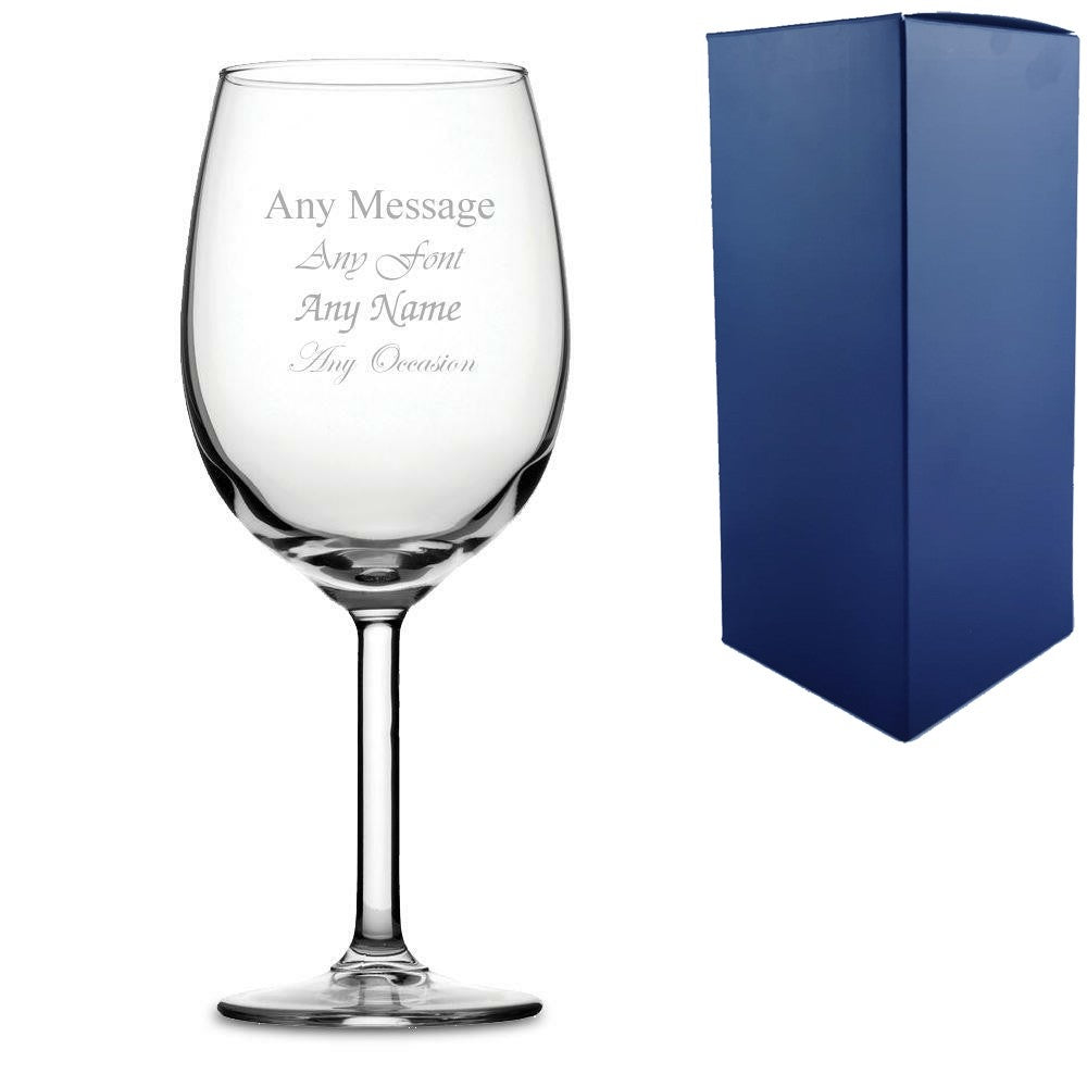 Personalised Bordeaux Wine Glass with Message