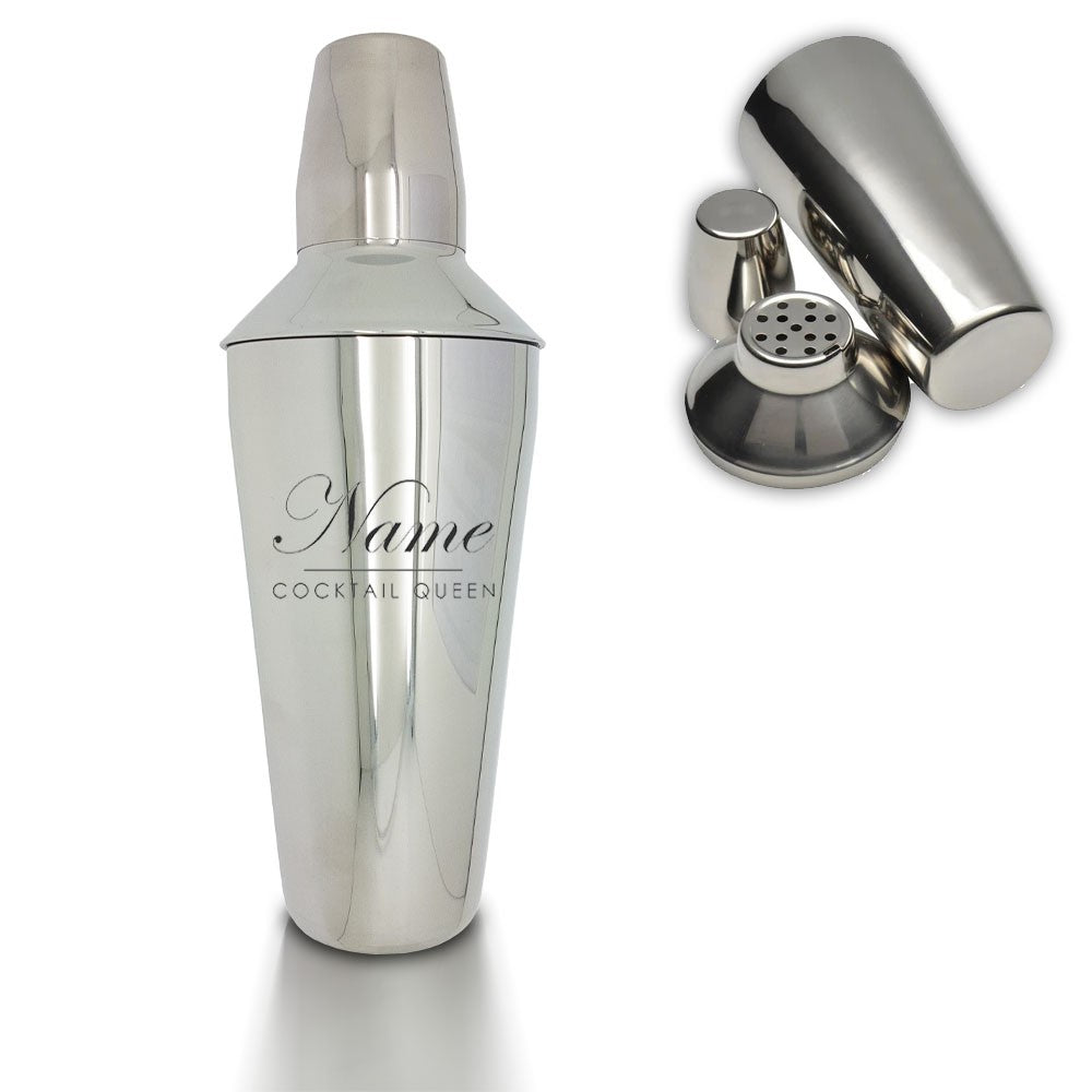 Personalised Cocktail Shaker - Cocktail Queen Design