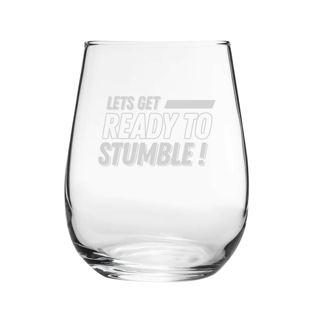Engraved Stemless Gin Glass - Let&