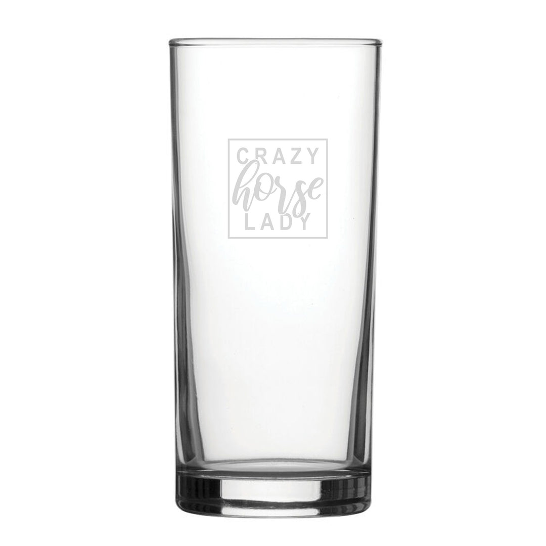 Engraved HiBall Glass – Leave Me Alone I&