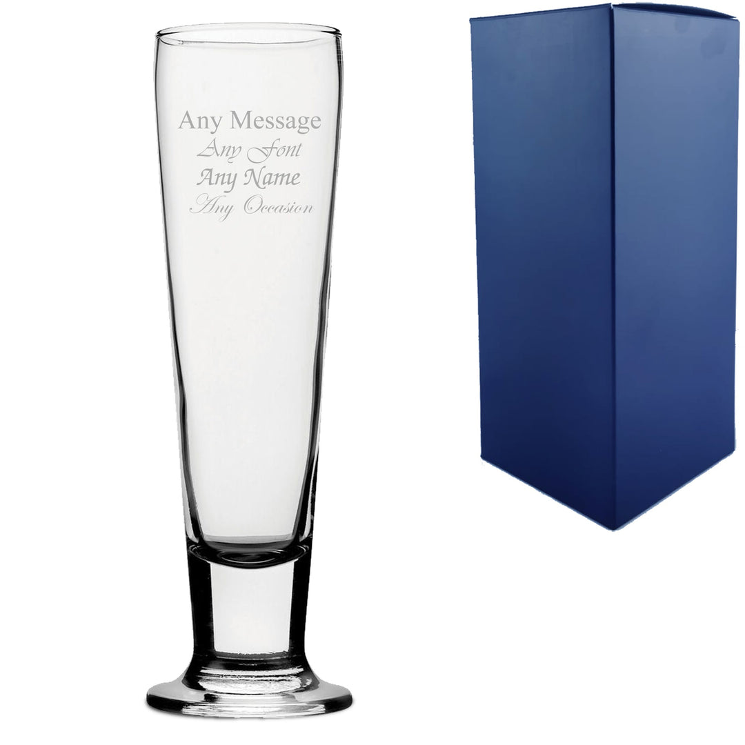 Personalised Cin 14oz Tall Beer Glass