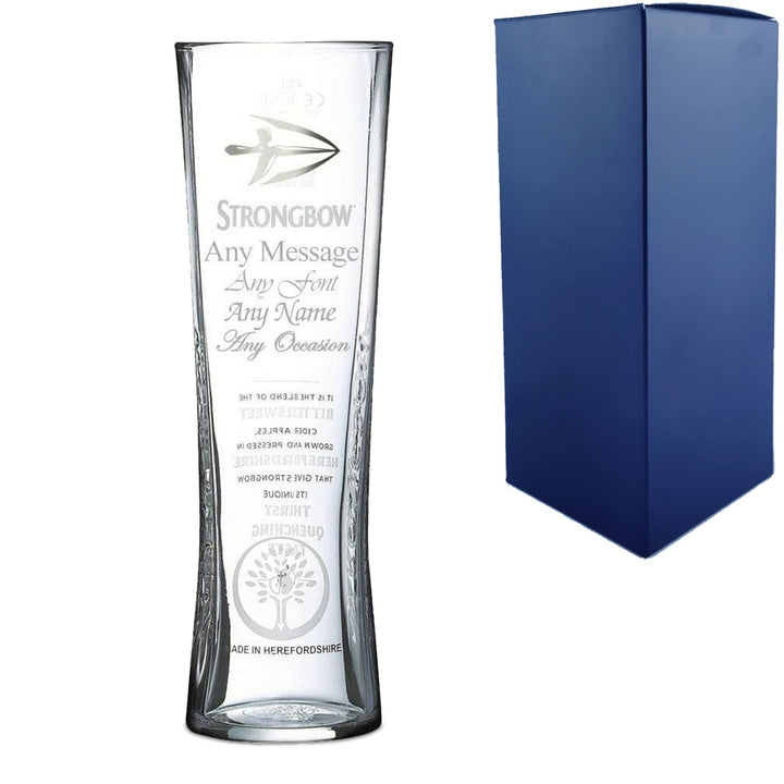 Personalised Strongbow Pint Glass with Gift Box