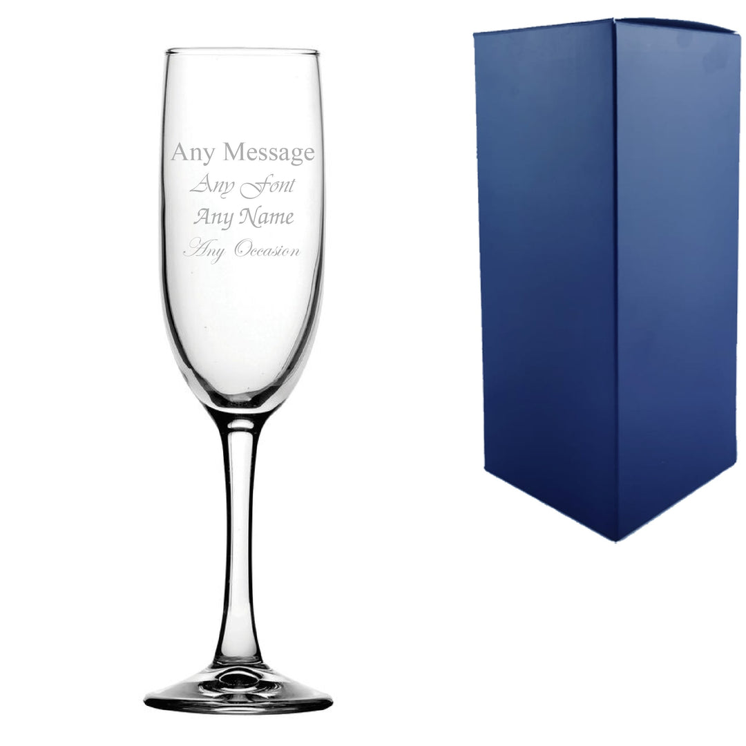 Personalised Engraved Champagne Flute Glass 155ml