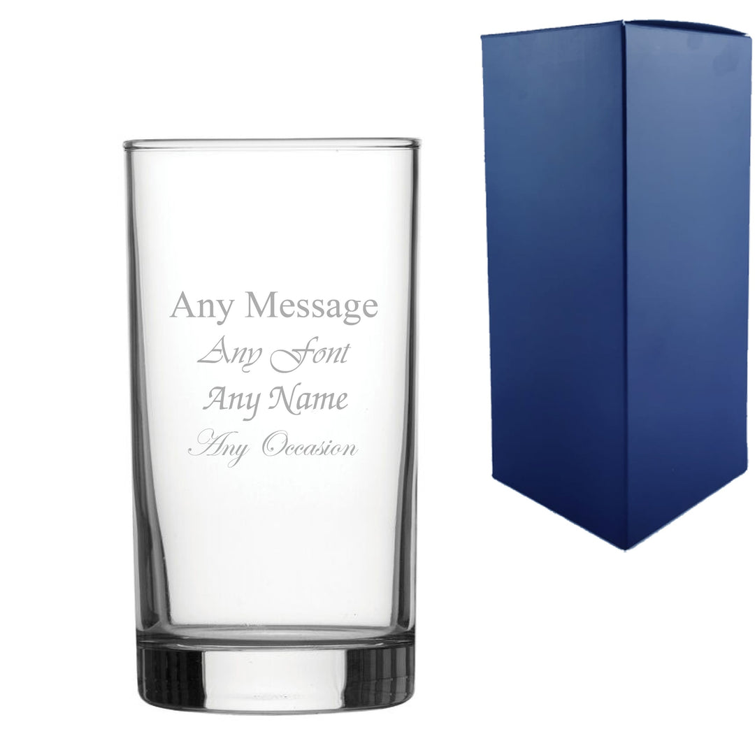 Personalised Engraved Hiball Glass 295ml with Message