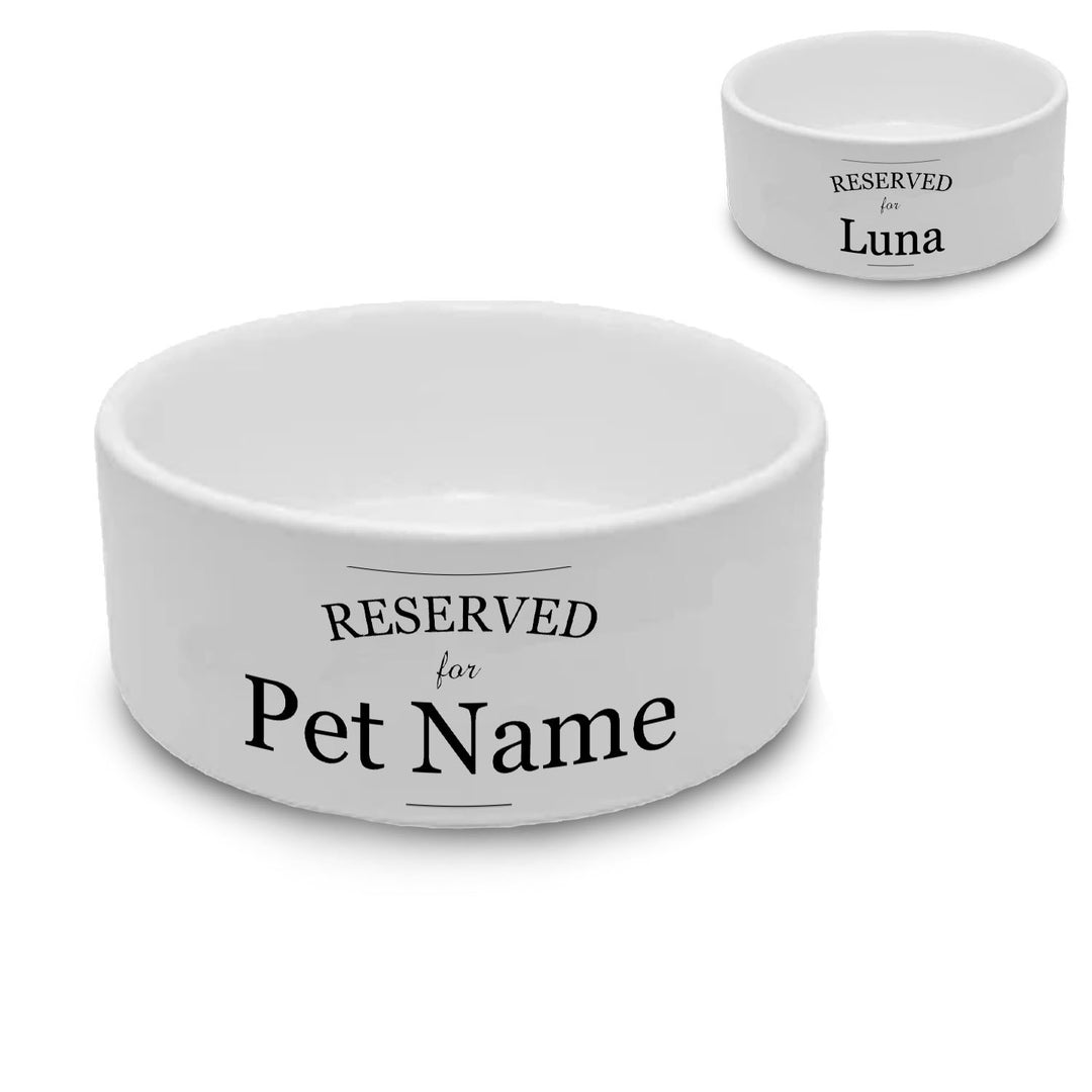 Personalised Reserved Dog Bowl