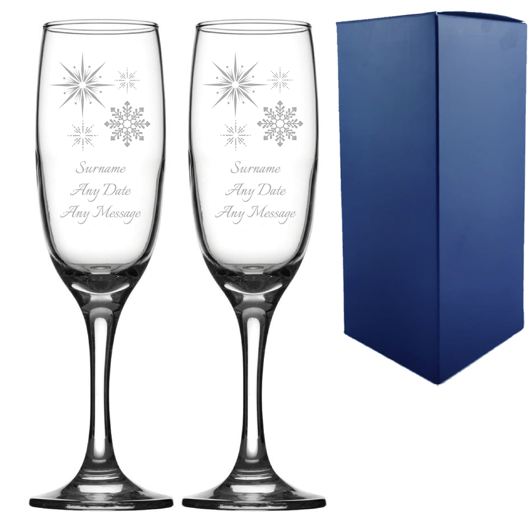 Personalised Wedding Champagne Glass Set of 2 (221ml)